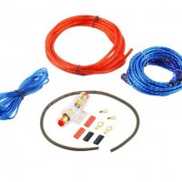 Комплект кабели за авто музика 8ga 60 amp 600W, снимка 1 - Аксесоари и консумативи - 20438935