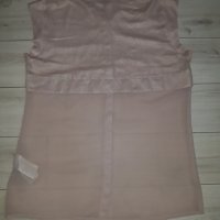 Ефирна дамска риза без ръкави цвят пепел от рози марка Sisley, снимка 1 - Ризи - 24539857