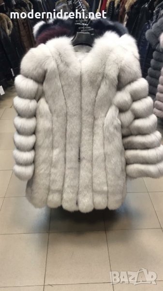 Дамско дълго палто от естествена лисица код 68, снимка 1