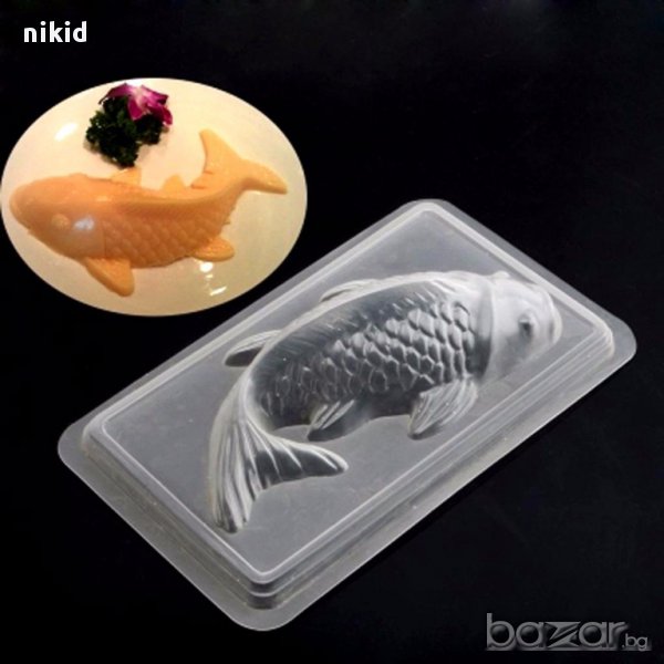 средна пластмасова готварска форма поликарбонат риба шаран желе  за вашата маса идея украса молд, снимка 1