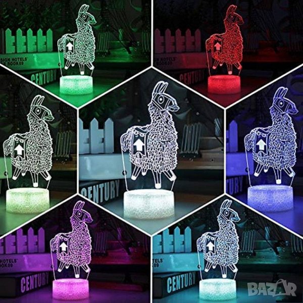 Fortnite Фортнайт тъч нощна лампа 7 цвята, снимка 1