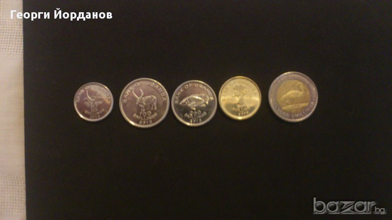 Монети лот от 5 монети Уганда, снимка 1