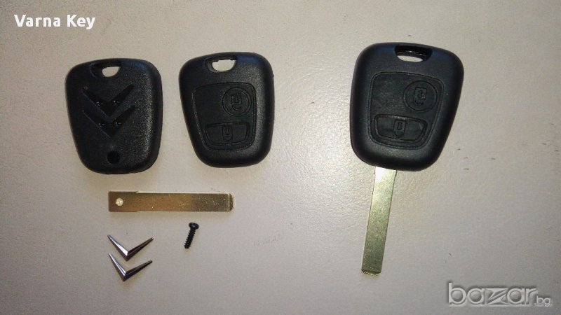Кутийка за ключ с 2 бутона на Citroen/Ситроен - перото (металната част)SX9, снимка 1