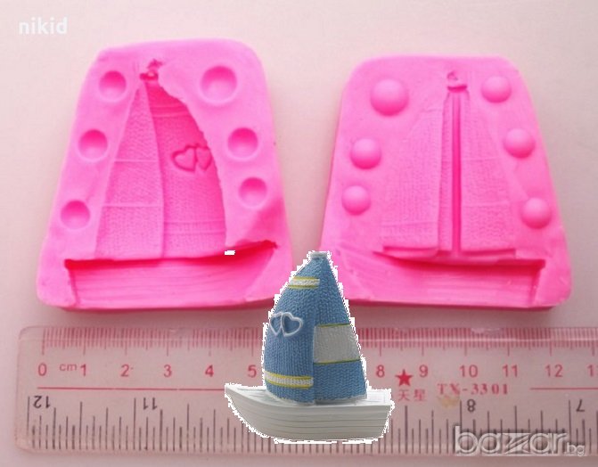 3D 2 части лодка силиконов молд форма за украса торта с фондан шоколад , снимка 1