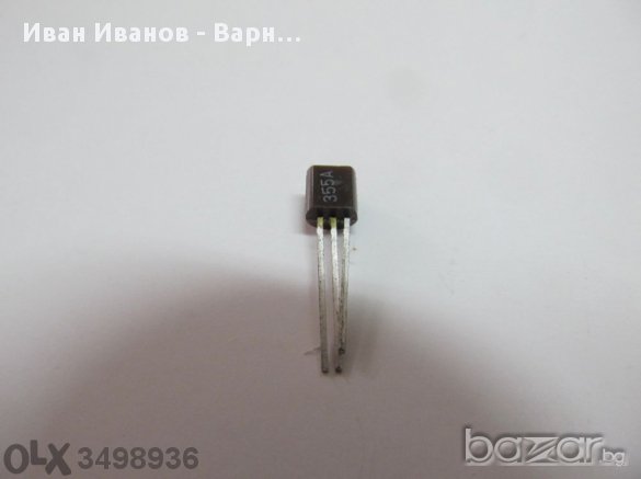  Руски транзистор KT355A  с.в.ч - si;n;15v; 1,5GHz ;255mW. Руски, снимка 1