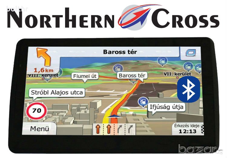 GPS НАВИГАЦИЯ NORTHERN CROSS NC-712S EU FM BT AV IN LIMITED EDITION, снимка 1