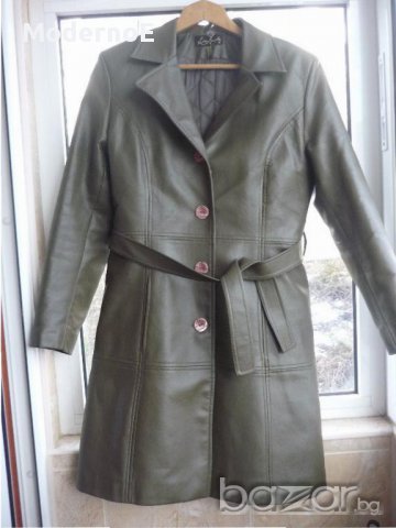 М-Л Страхотно палто - манто - с голяма яка от изкуствен косъм, снимка 4 - Палта, манта - 13492924