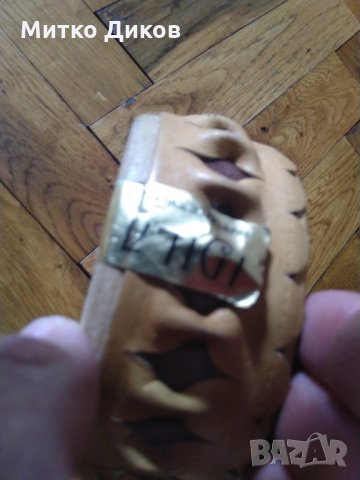 Кожена купа с капак за бижута-естествена кожа-камъче -ръчна изработка, снимка 3 - Декорация за дома - 25093524