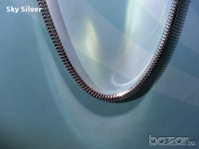 Мъжки сребърен синджир, снимка 2 - Колиета, медальони, синджири - 16285691