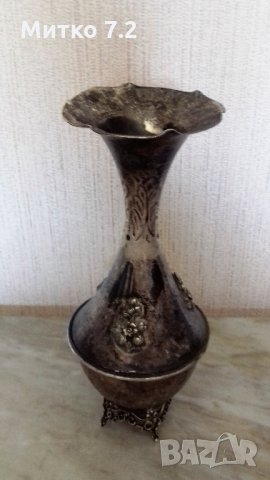 Стара сребърна ваза, снимка 2 - Антикварни и старинни предмети - 25806224