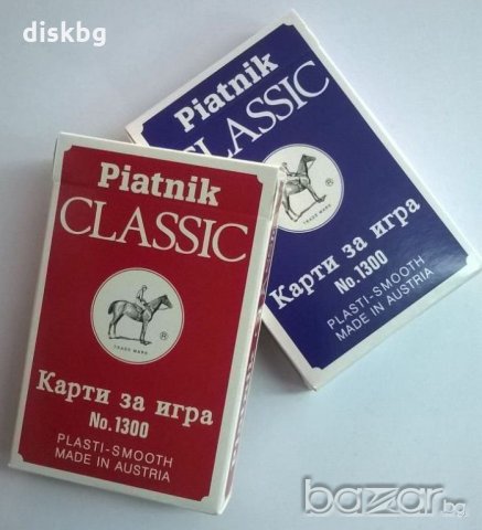 Нови Карти за игра Piatnik Nо.1300 Classic - 55 броя, полупластик, запечатани, снимка 4 - Карти за игра - 19004520