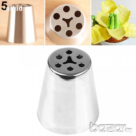 5 накрайник за пош цвете  руска дюза за украса декор торта фондан шоколад и др.