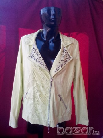 Ярко светло зелено яке трико с капси  и мрежа ХЛ, снимка 1