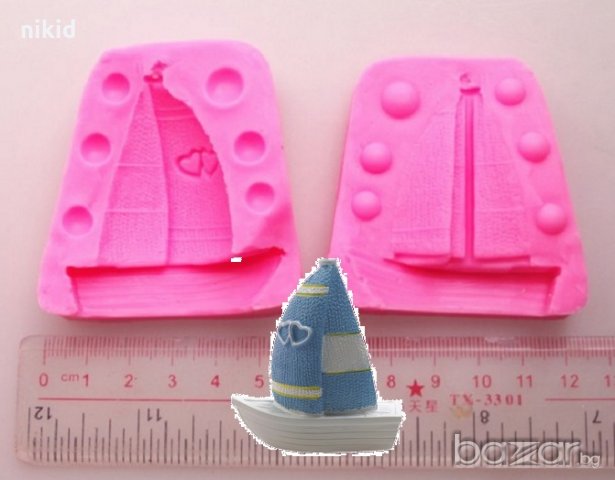 3D 2 части лодка силиконов молд форма за украса торта с фондан шоколад 