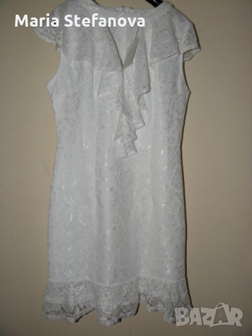 Дантелена нежна рокля в бяло, снимка 1 - Рокли - 22039690