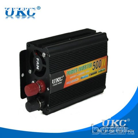 Висококачeствен инвертор за автомобил UKC 12V-220V, 500W, снимка 1