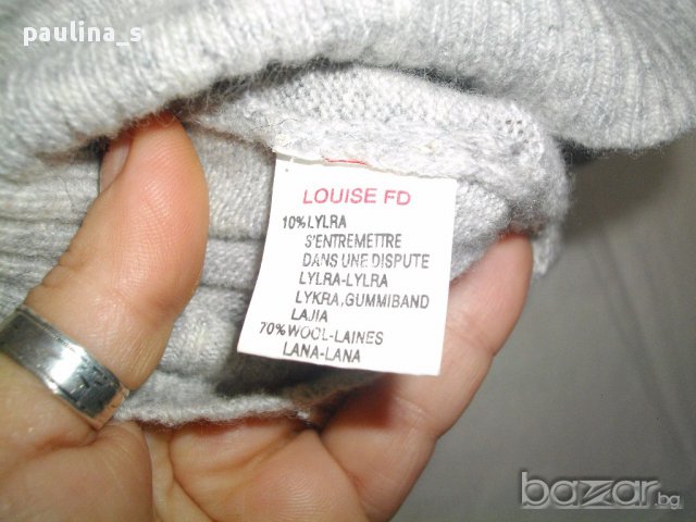 Еластичен кашмирен пуловер с открити рамене / унисайз , снимка 6 - Блузи с дълъг ръкав и пуловери - 16511070