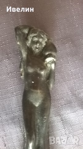 стара метална статуетка арт деко, снимка 2 - Антикварни и старинни предмети - 23911884