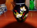 Винтидж стъклена ваза кобалт , снимка 3