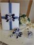 Аксесоари за кръщене в индигово синьо и бяло, снимка 1 - Подаръци за кръщене - 21137116