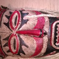 Красива африканска маска-33/16/9см-внос швеицария, снимка 3 - Антикварни и старинни предмети - 16093771