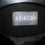 Класическо дамско черно палто ADAGIO, ново, размер ЕU 40 , снимка 3 - Палта, манта - 16477359