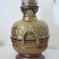 Стара лампа от месинг, снимка 8 - Антикварни и старинни предмети - 25412904