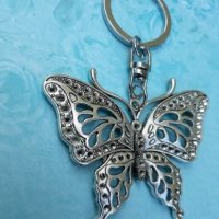 Метален ключодържател Пеперуда-цвят: съставено сребро или бронз, снимка 7 - Други - 25499158