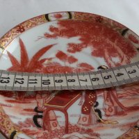 чинийка рисуван японски фин порцелан с позлата, снимка 7 - Антикварни и старинни предмети - 19993232