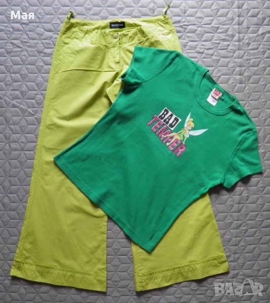 Дамски сет летен резидав панталон и тениска, снимка 1