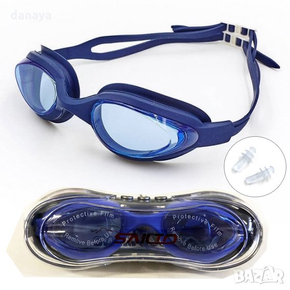 901 Очила за плуване с UV защита тапи за уши и калъф плувни очила SAILTO, снимка 1