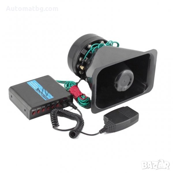 Сирена с микрофон и 5 мелодии 12V, 100W, снимка 1