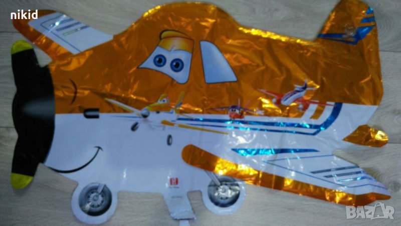 Planes Самолети Самолет детски огромен фолио фолиев гигант балон хелий и въздух, снимка 1