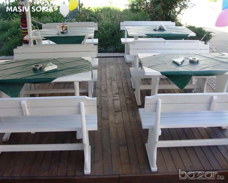  ОБЗАВЕЖДАНЕ ЗА ЗАВЕДЕНИЯ-ДЪРВЕНИ МАСИ И ПЕЙКИ, снимка 1