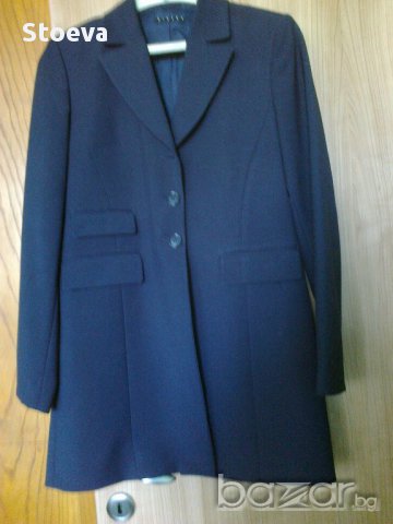 Елегантно тъмносиньо дамско сако/манто/ "sislay " №42-44