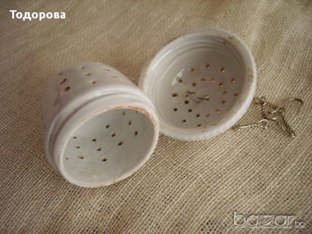 Порцеланово контейнерче за запарка на чай, снимка 3 - Антикварни и старинни предмети - 15001255