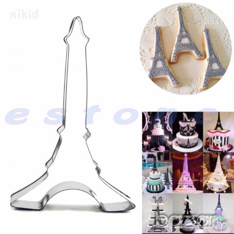метална форма резец айфелова кула украса молд бисквитки фондан