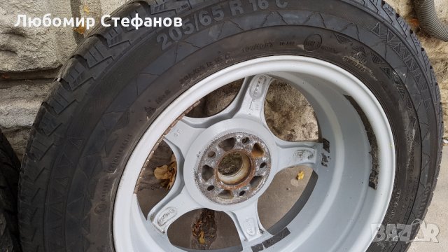 4 броя алуминиеви джанти за бус 5х112 с гуми 205/65/16, снимка 10 - Гуми и джанти - 23903818