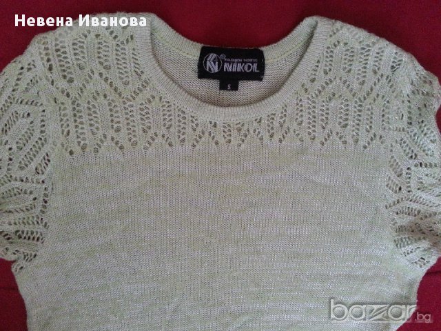 Плетена блуза с къс ръкав Никол, снимка 5 - Корсети, бюстиета, топове - 15085078