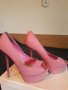Обувки отворени -розови, снимка 1 - Дамски обувки на ток - 25735495