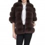 Дамско палто от лисица кафяво, снимка 1 - Палта, манта - 20450316