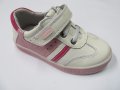 Спортни обувки естествена кожа Чипо бяло/розово, снимка 1 - Детски маратонки - 17523317