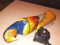 ретро колекция-папагал-дърво/лак-33х10см-внос франция, снимка 1 - Антикварни и старинни предмети - 20245035