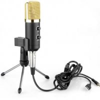 Професионален кондензаторен микрофон за студио и стрийминг F100, снимка 3 - Микрофони - 20520444