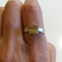 Среб.пръстен-камък-ахат-проба-925. Закупен от Италия., снимка 2 - Пръстени - 21726086