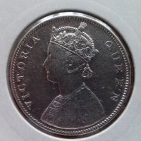 Монета Британска  Индия 1 Рупия 1862 г. /1, снимка 2 - Нумизматика и бонистика - 22743061