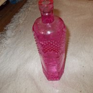 Декоративна бутилка релефно стъкло 💥, снимка 1 - Други - 16958493