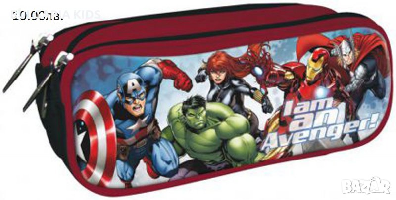 Несесер АVENGERS с 3 ципа., снимка 1