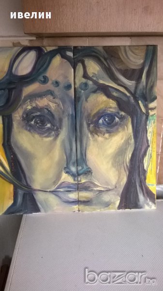картина портрет-диптих, снимка 1