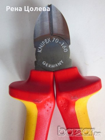 Клещи резачки Knipex VDE 160мм двукомпонентна дръжка, снимка 4 - Клещи - 18601858